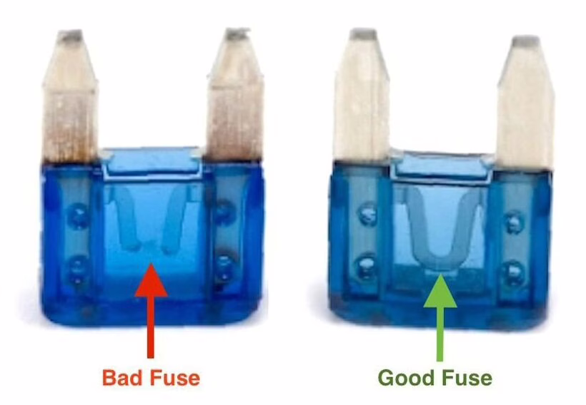 how to tell if a fuse is blown